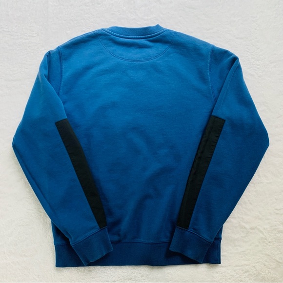 Coach New York Mixed Media Royal Blue Black Crew Sweatshirt Zip Pocket | Small - Picture 3 of 6